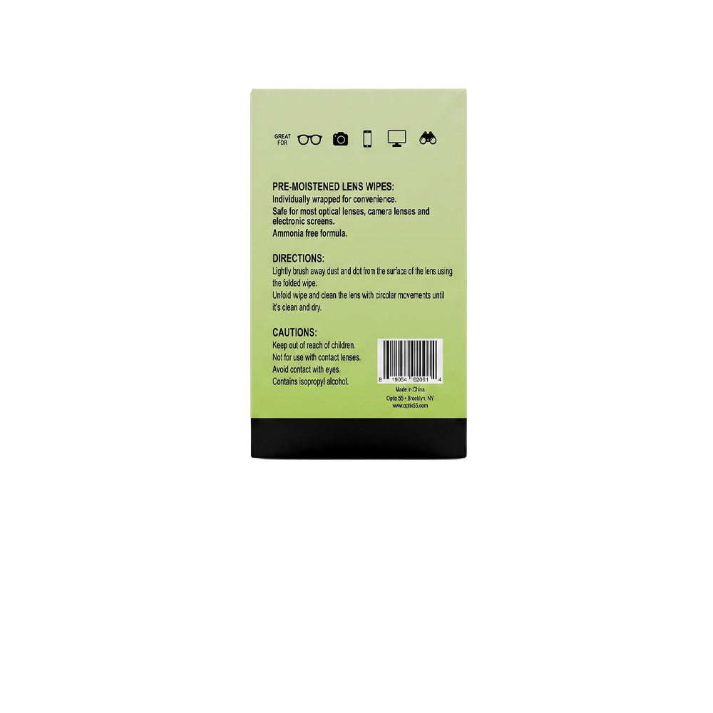InterOptika lens cleaning wipes