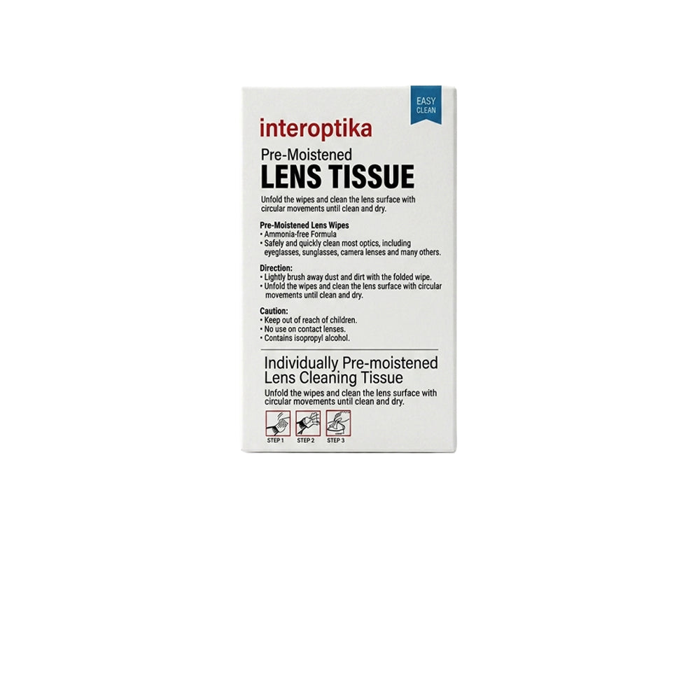 InterOptika lens cleaning wipes