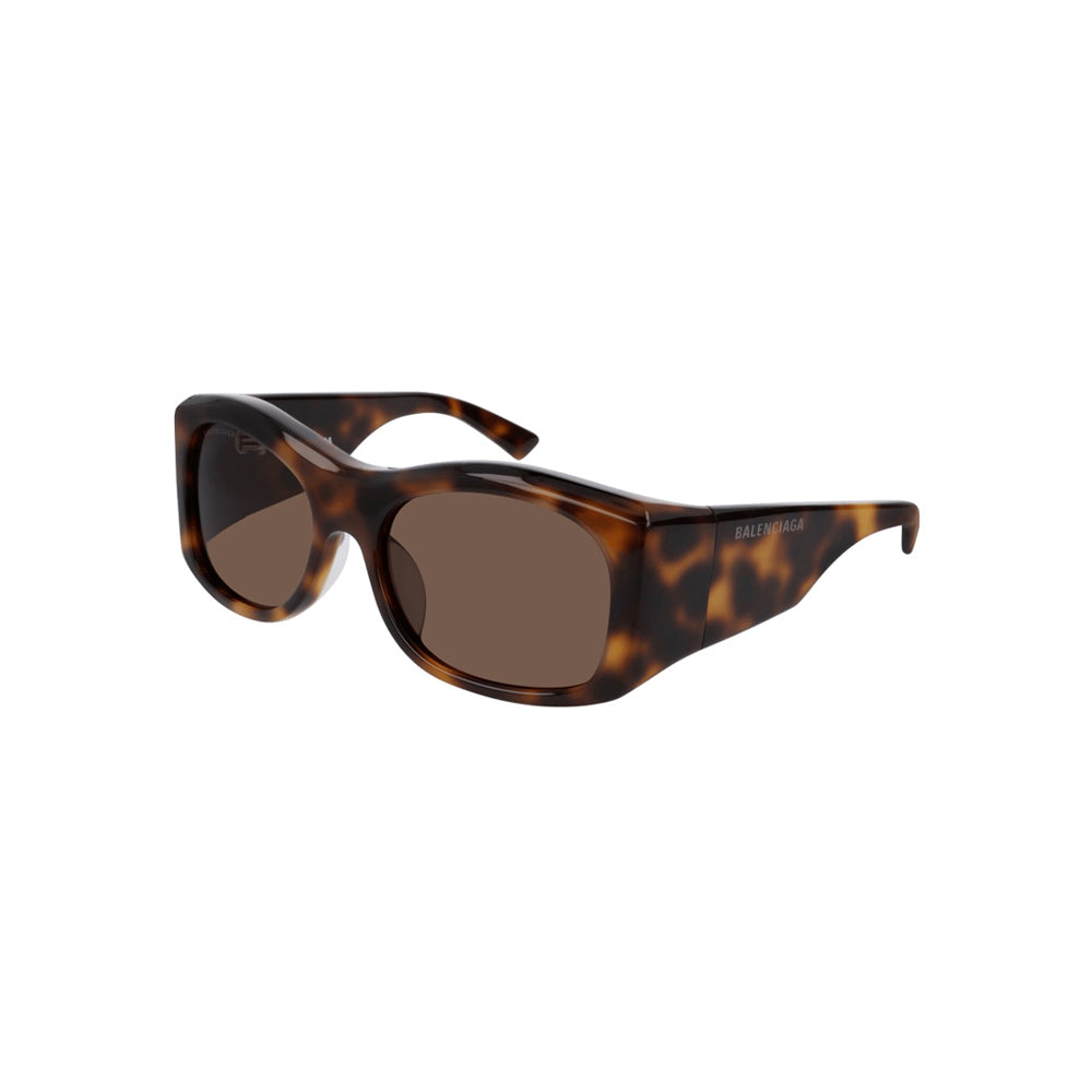 Balenciaga BB0001S sunglasses in havana, 45° view