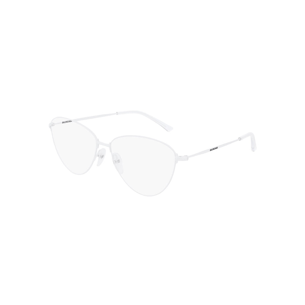 Balenciaga BB0034O glasses in white, 45° view
