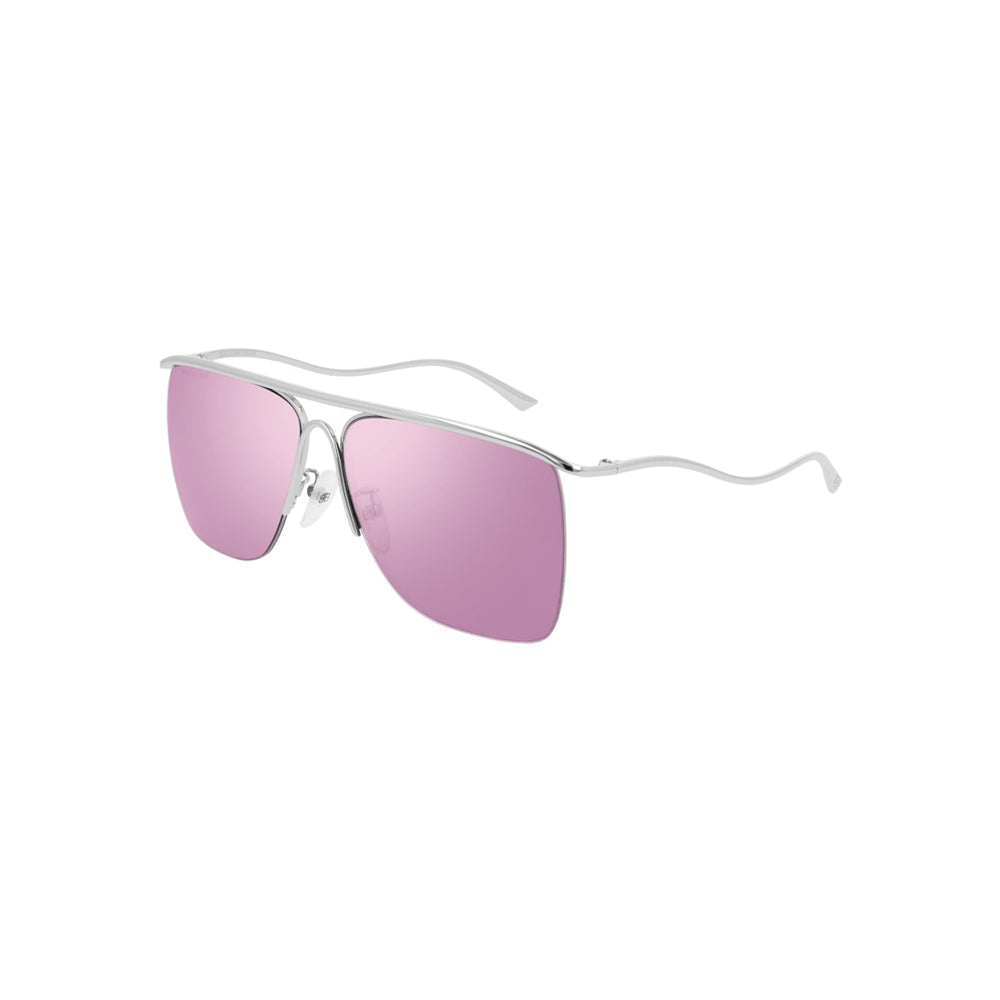 Balenciaga BB0092S sunglasses in white, 45° view