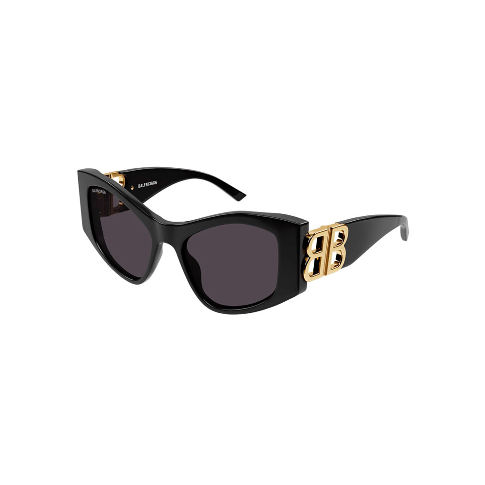 Balenciaga BB0287S sunglasses in black, 45° view