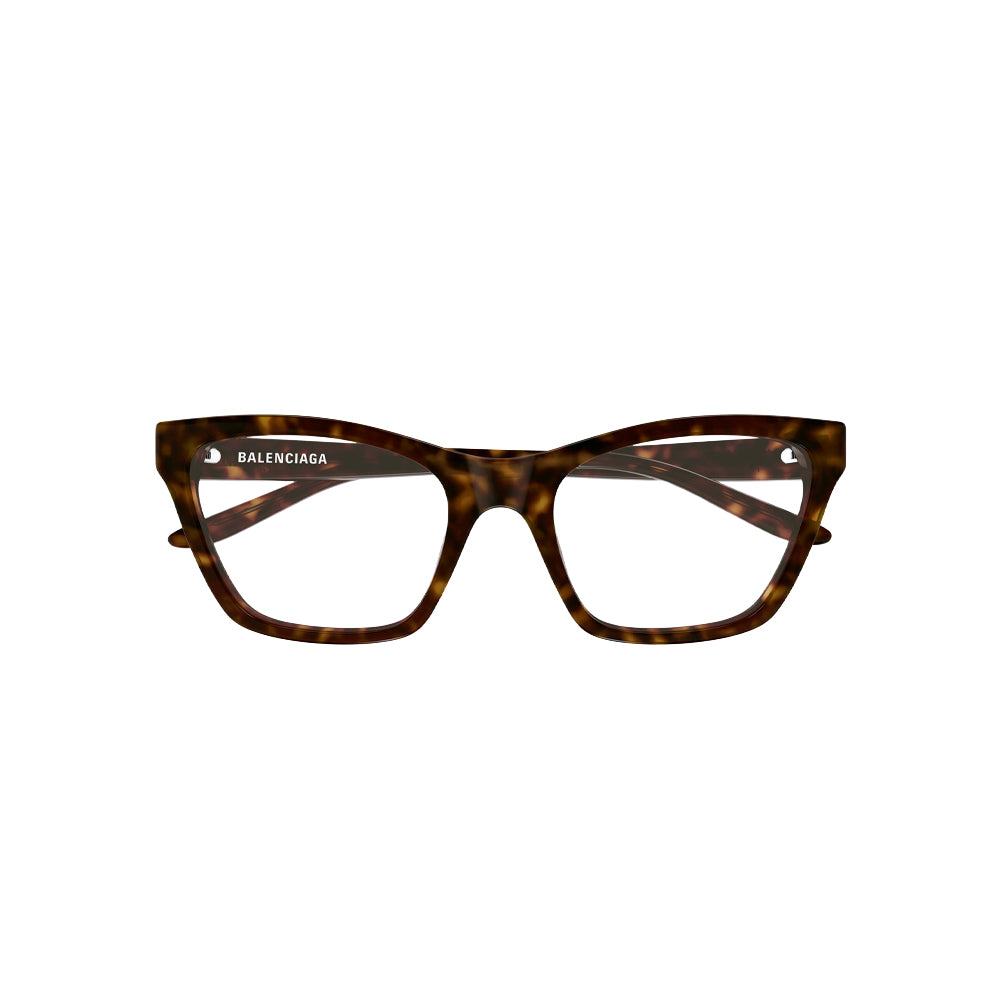 Balenciaga BB0440O glasses in havana, front view