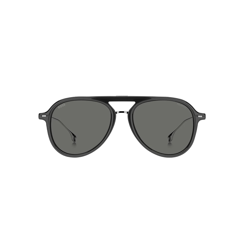 BOSS 1356/S KB7Z1? TITANIUM TEMPLES sunglasses in grey, front view