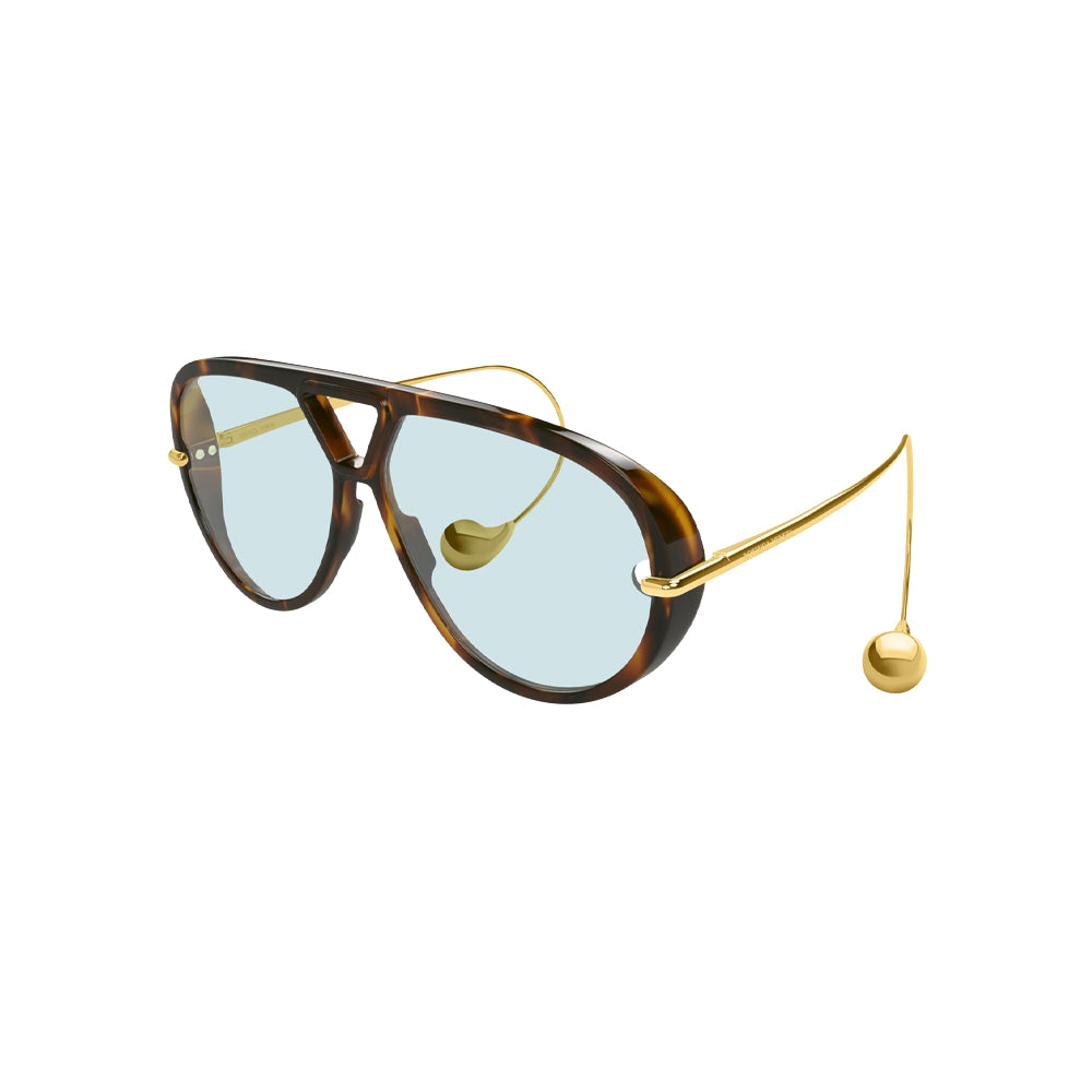 Bottega Veneta BV1273S sunglasses in black, 45° view