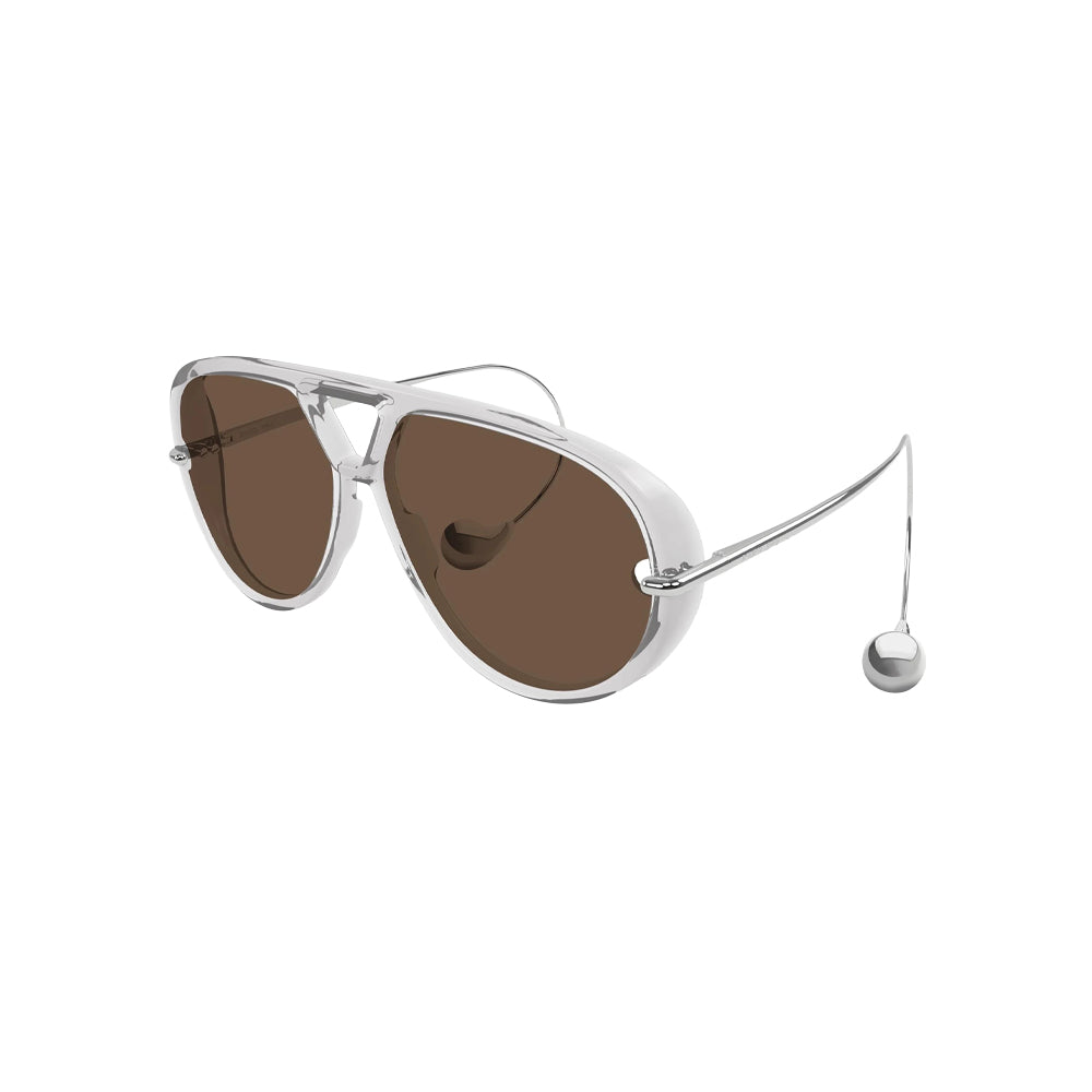 Bottega Veneta BV1273S sunglasses in havana, 45° view