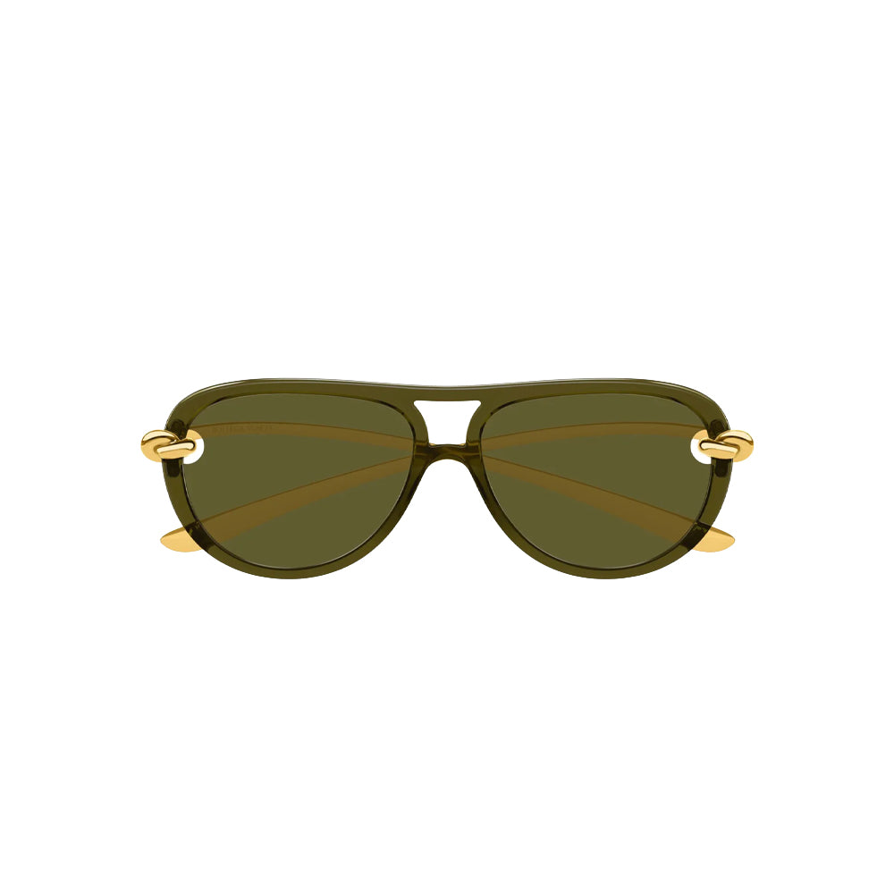 Bottega Veneta BV1418S sunglasses in havana, front view