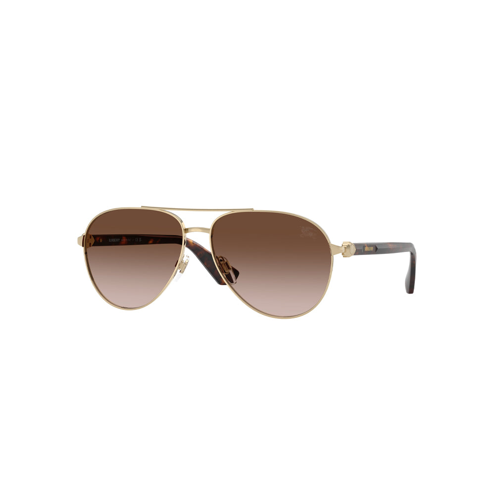 Burberry 3167 sunglasses in brown, 45° view