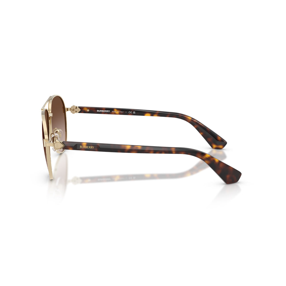 Burberry 3167 sunglasses in brown, side view