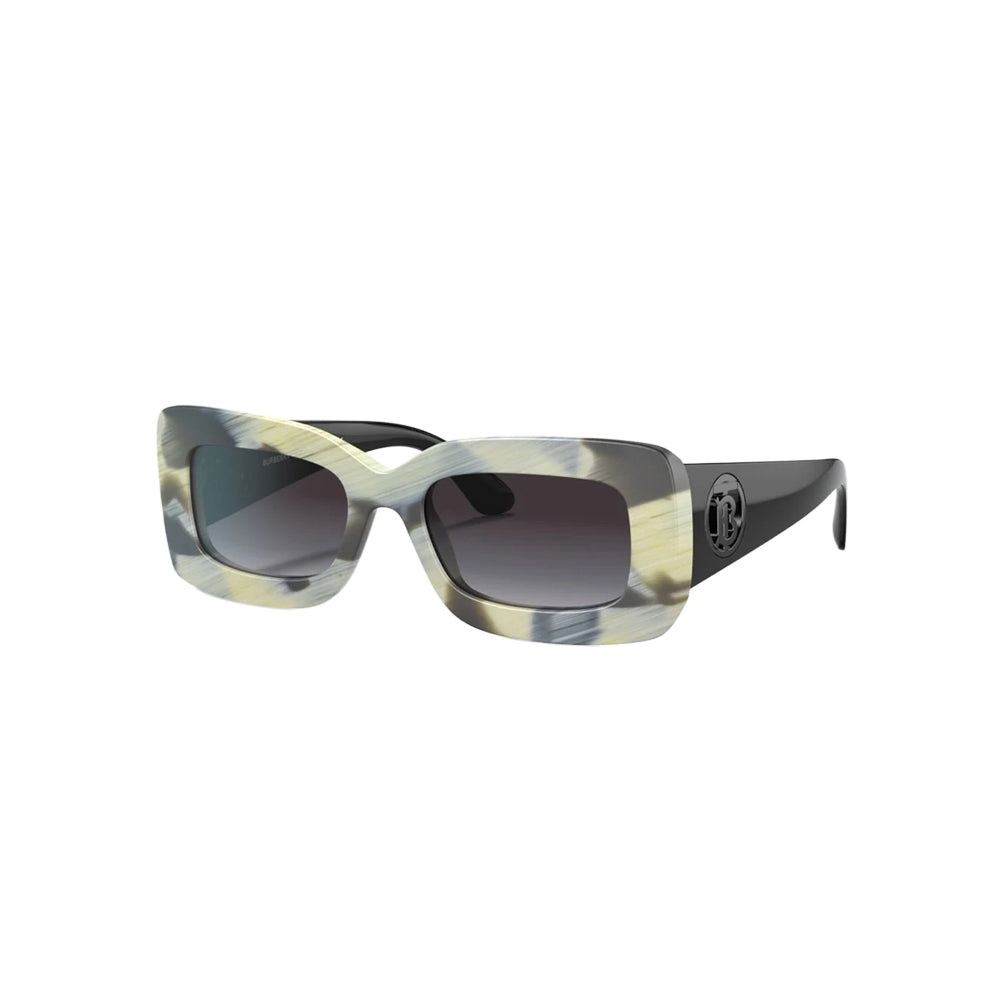 Burberry 4343 sunglasses in black, 45° view