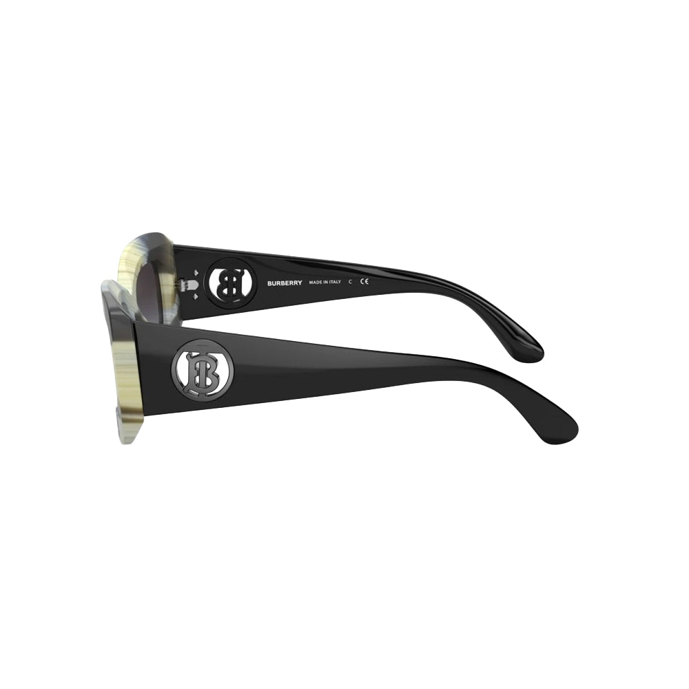 Burberry 4343 sunglasses in black, side view