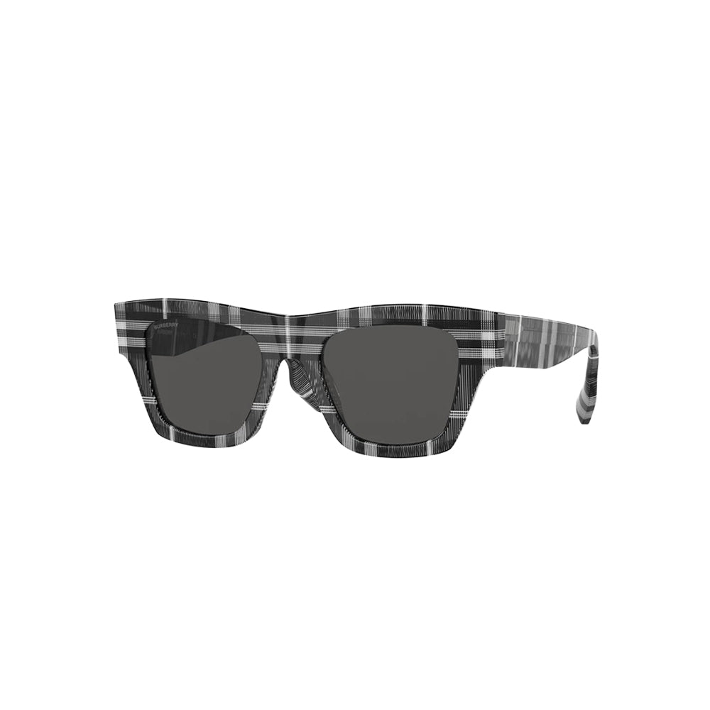 Burberry 4360 sunglasses in black, 45° view