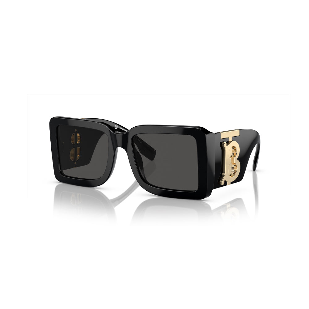 Burberry 4406-U sunglasses in black, 45° view