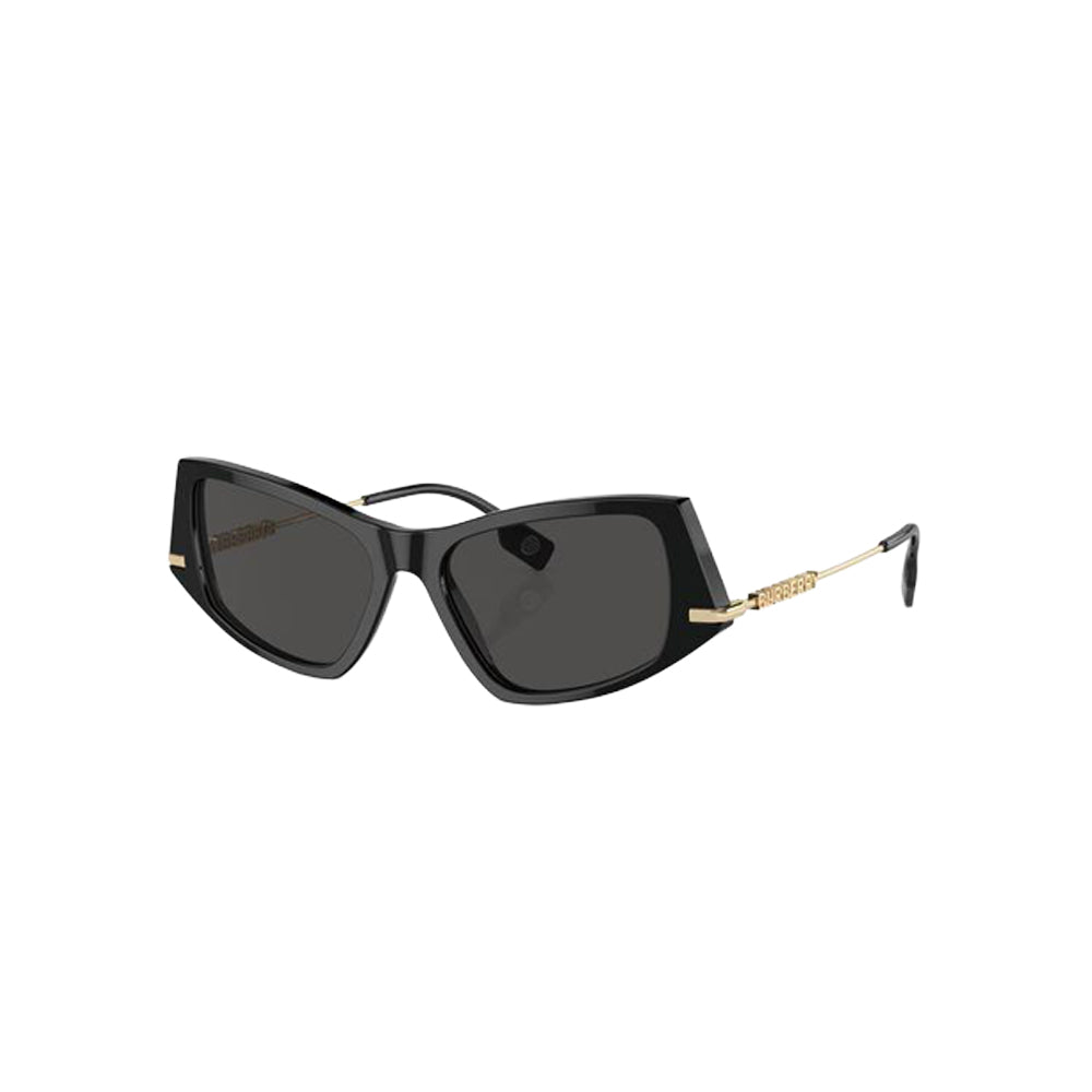 Burberry 4408 sunglasses in black, 45° view