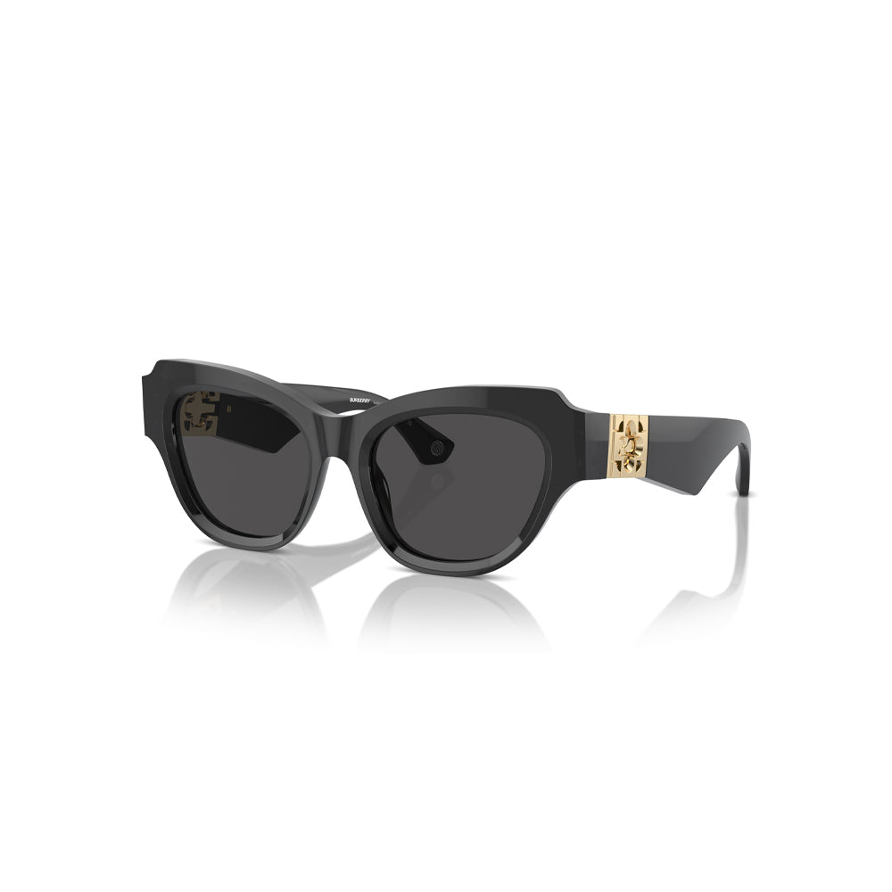 Burberry 4423 sunglasses in black, 45° view