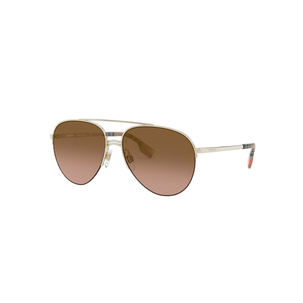 Burberry BE3113 sunglasses in brown, 45° view