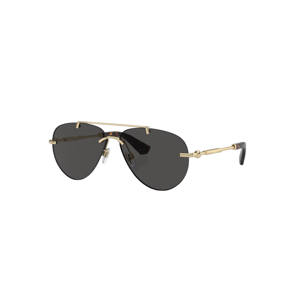 Burberry BE3151 sunglasses in gold, 45° view