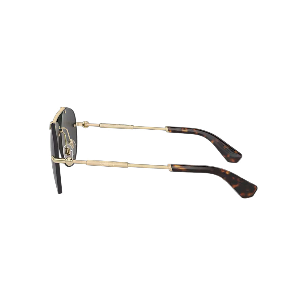 Burberry BE3151 sunglasses in gold, side view