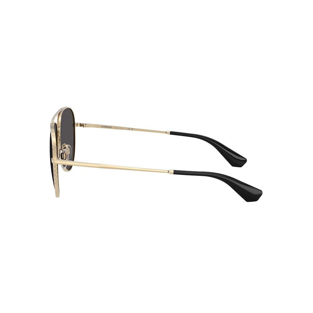 Burberry BE3172 sunglasses in gold, side view