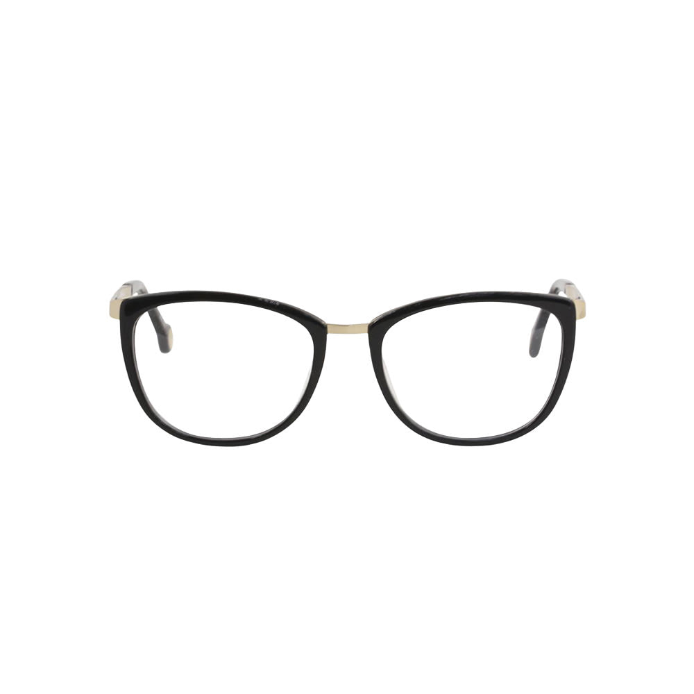 Carolina Herrera VHE092K glasses in black, front view