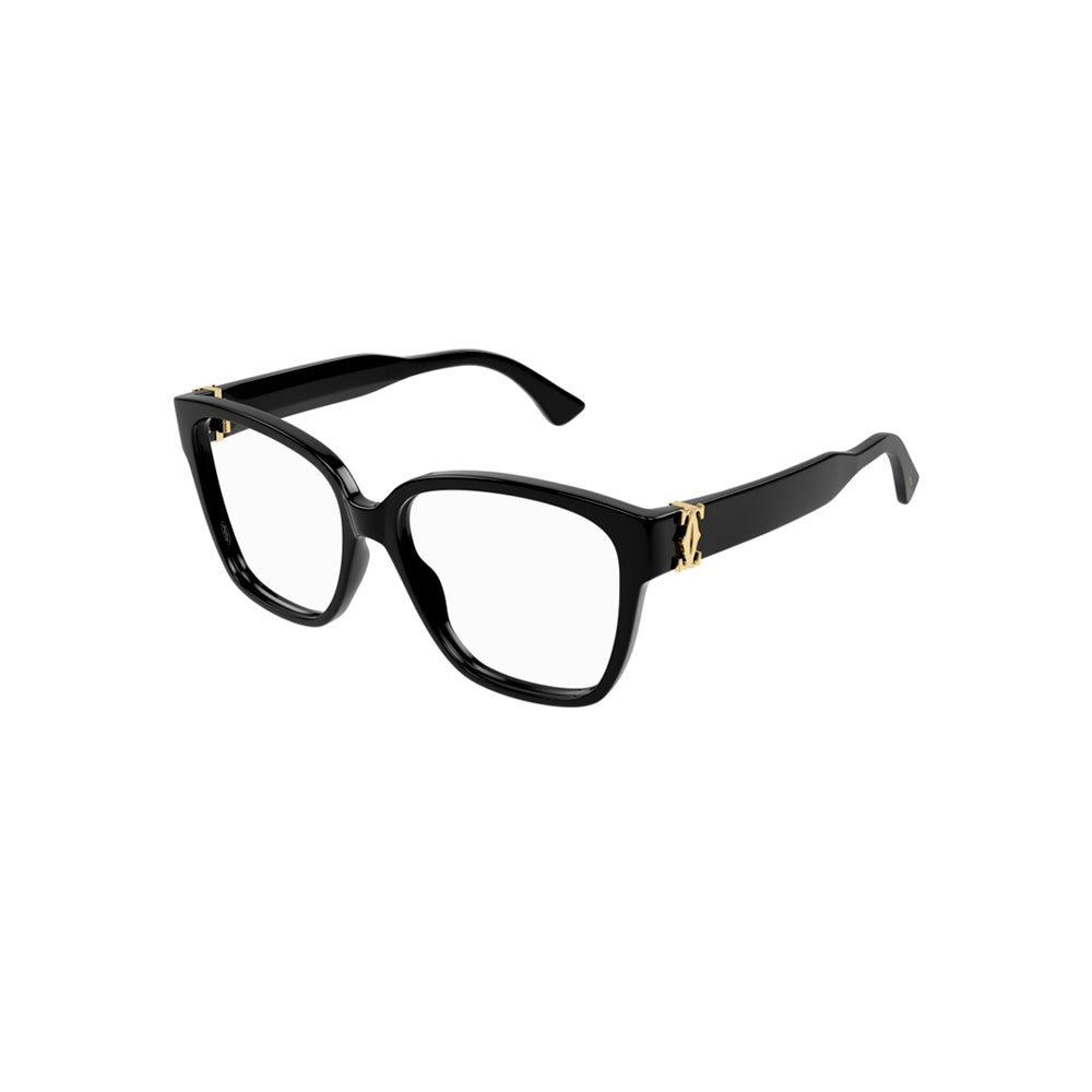 Cartier CT0451O glasses in gold, 45° view