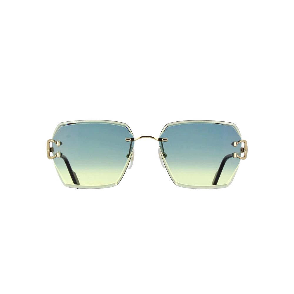 Cartier CT04665 sunglasses in gold, front view