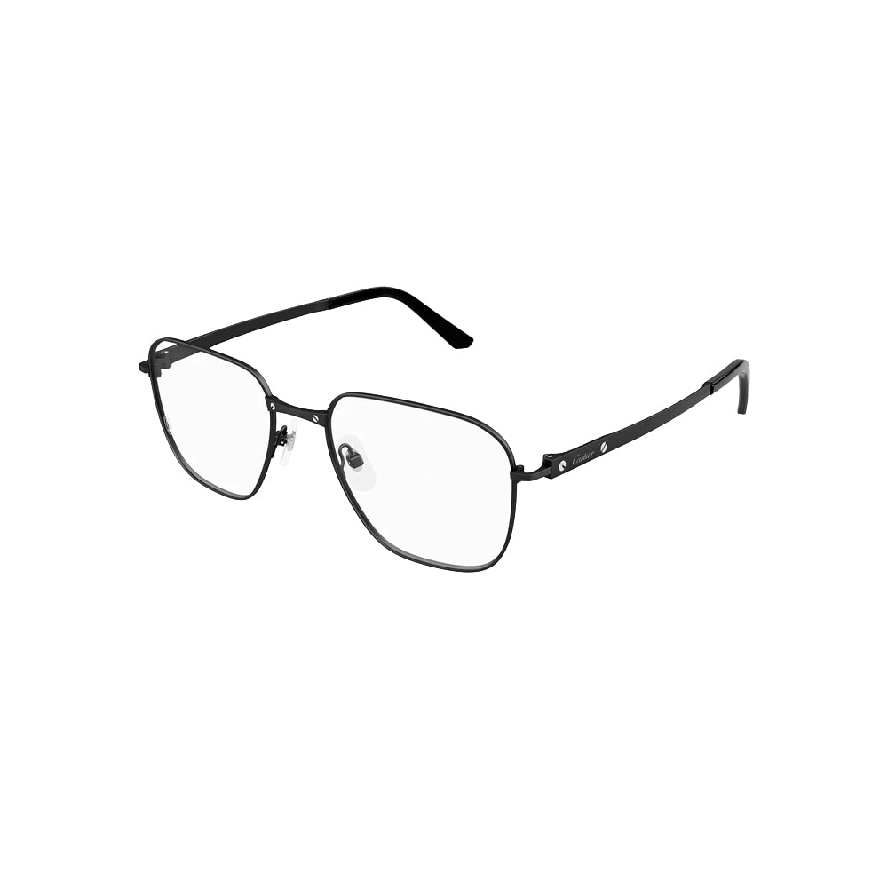 Cartier CT0553O glasses in black, 45° view