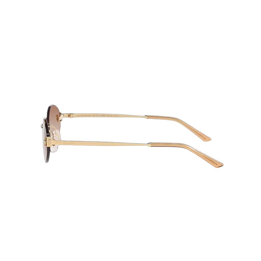 Cartier CT0592S sunglasses in gold, side view