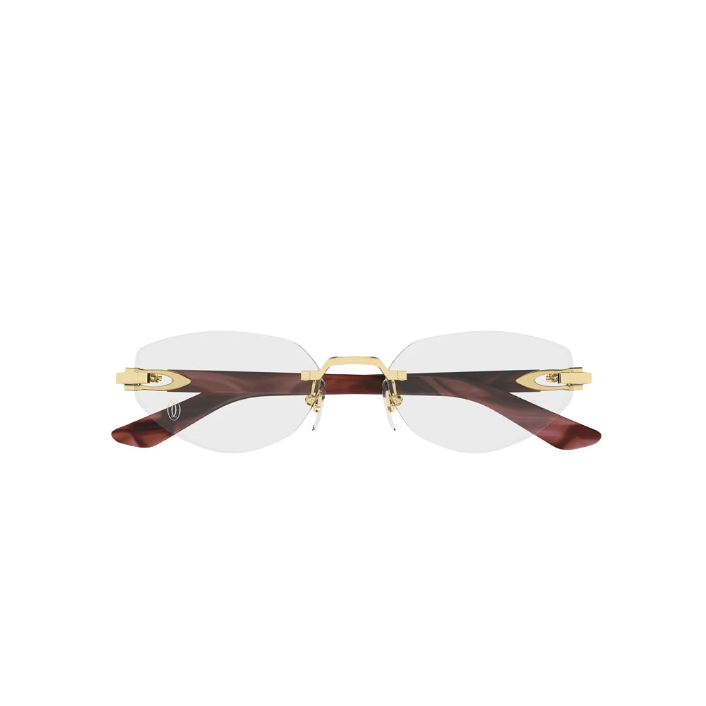 Cartier CT0609O glasses in havana, front view