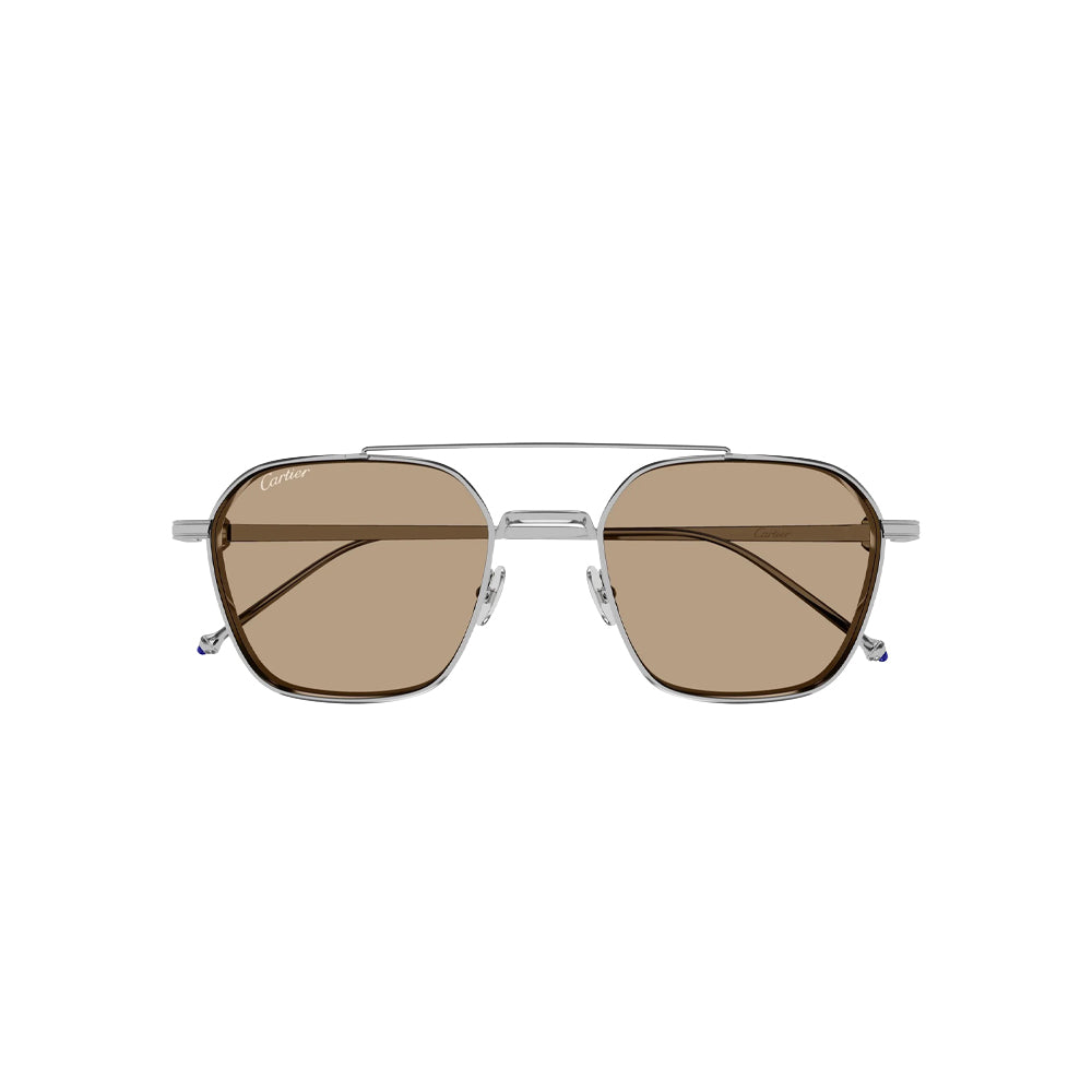 Cartier CT0618S sunglasses in silver, front view