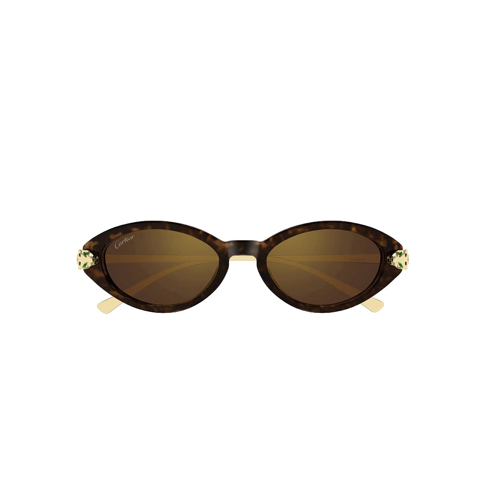 Cartier CT0634S sunglasses in gold, front view