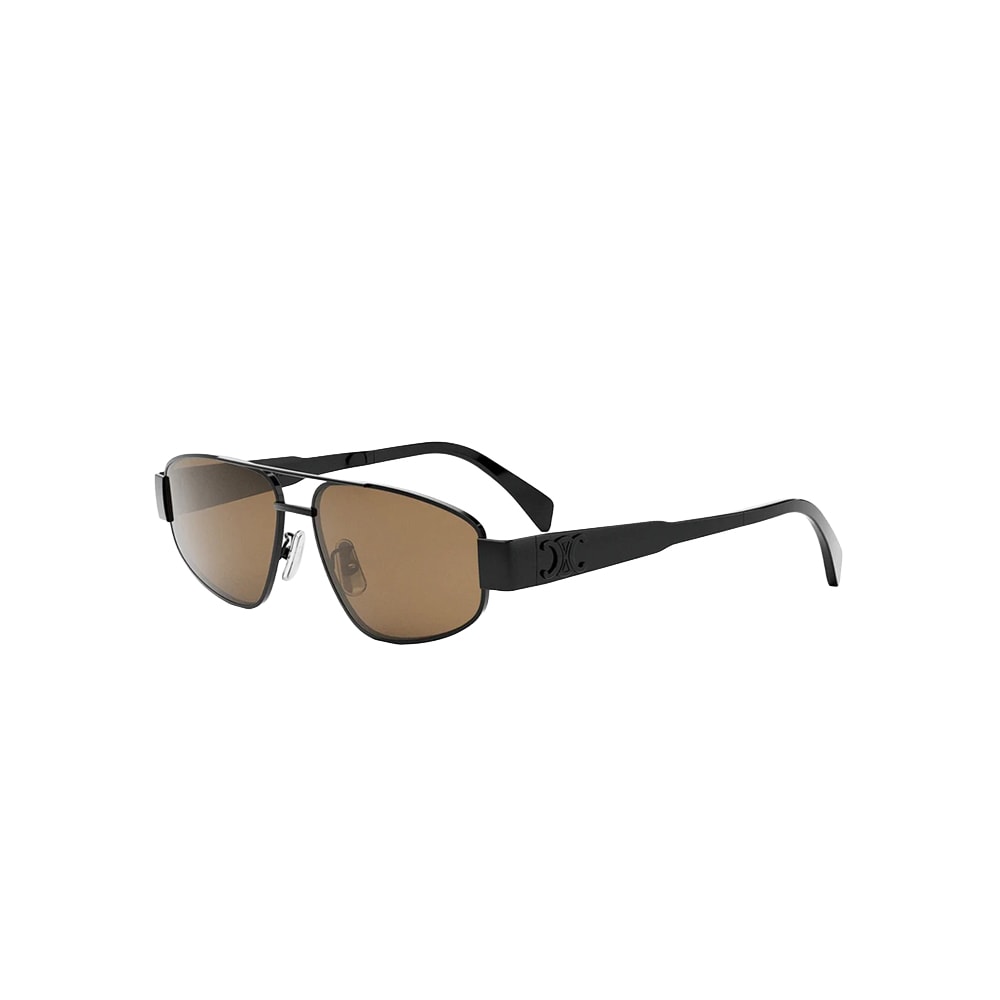 Celine CL40281U sunglasses in black, 45° view
