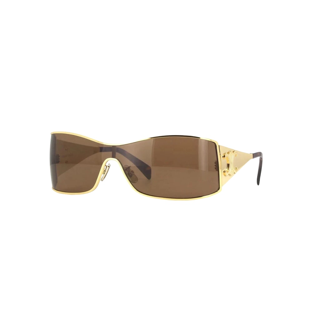 Celine CL40283U sunglasses in gold, 45° view
