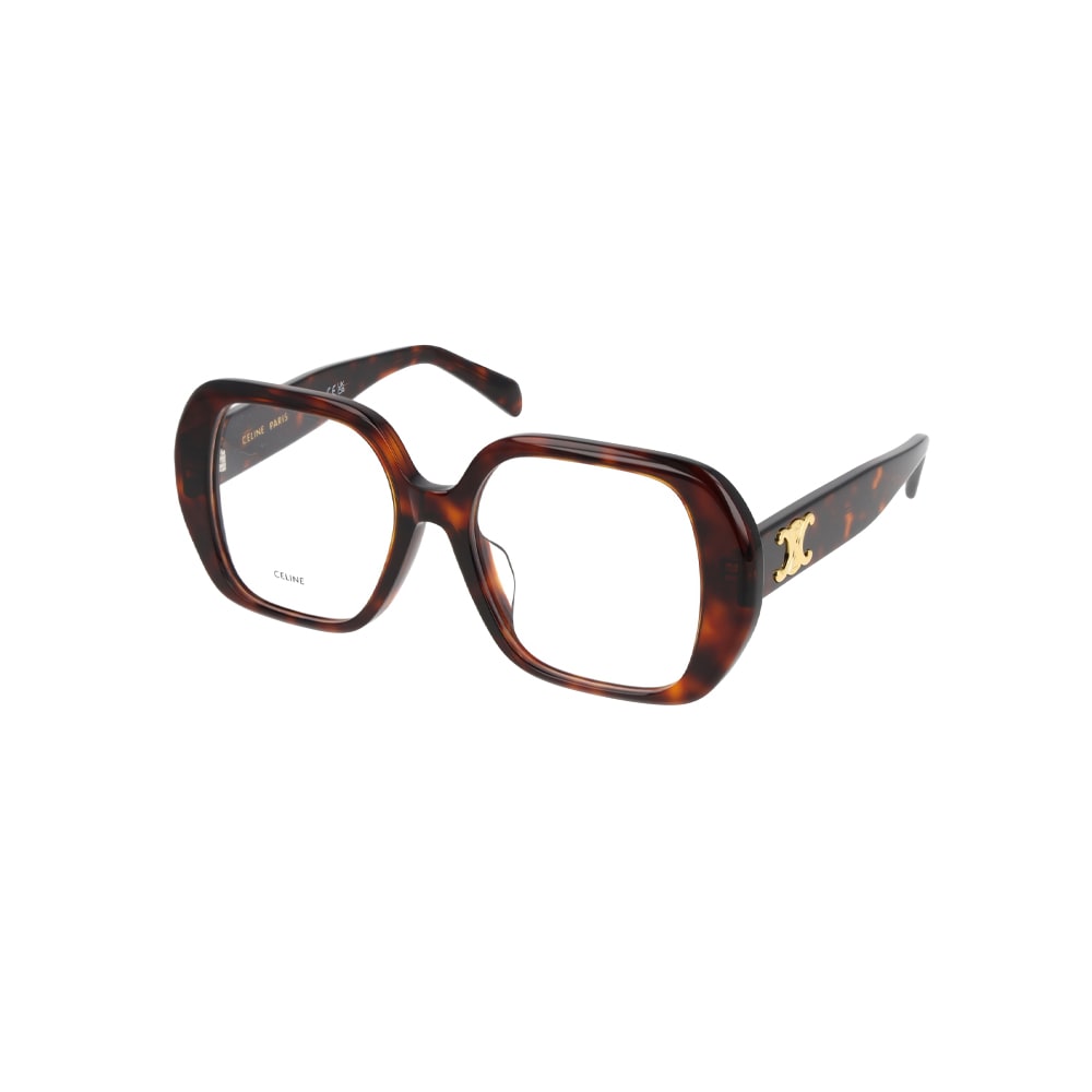 Celine CL50122F glasses in havana, 45° view