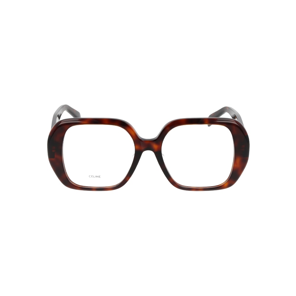Celine CL50122F glasses in havana, front view