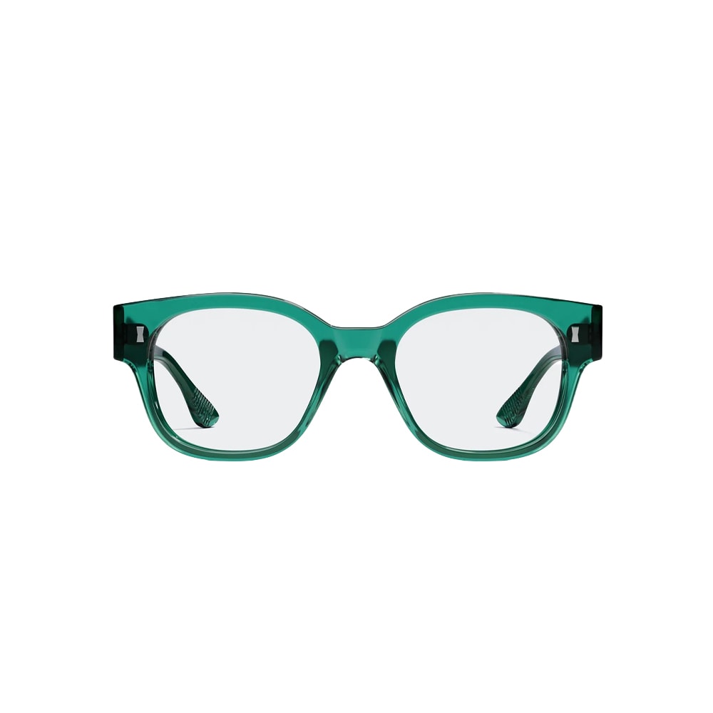 Cubitts HARRISON L EME glasses in green, front view
