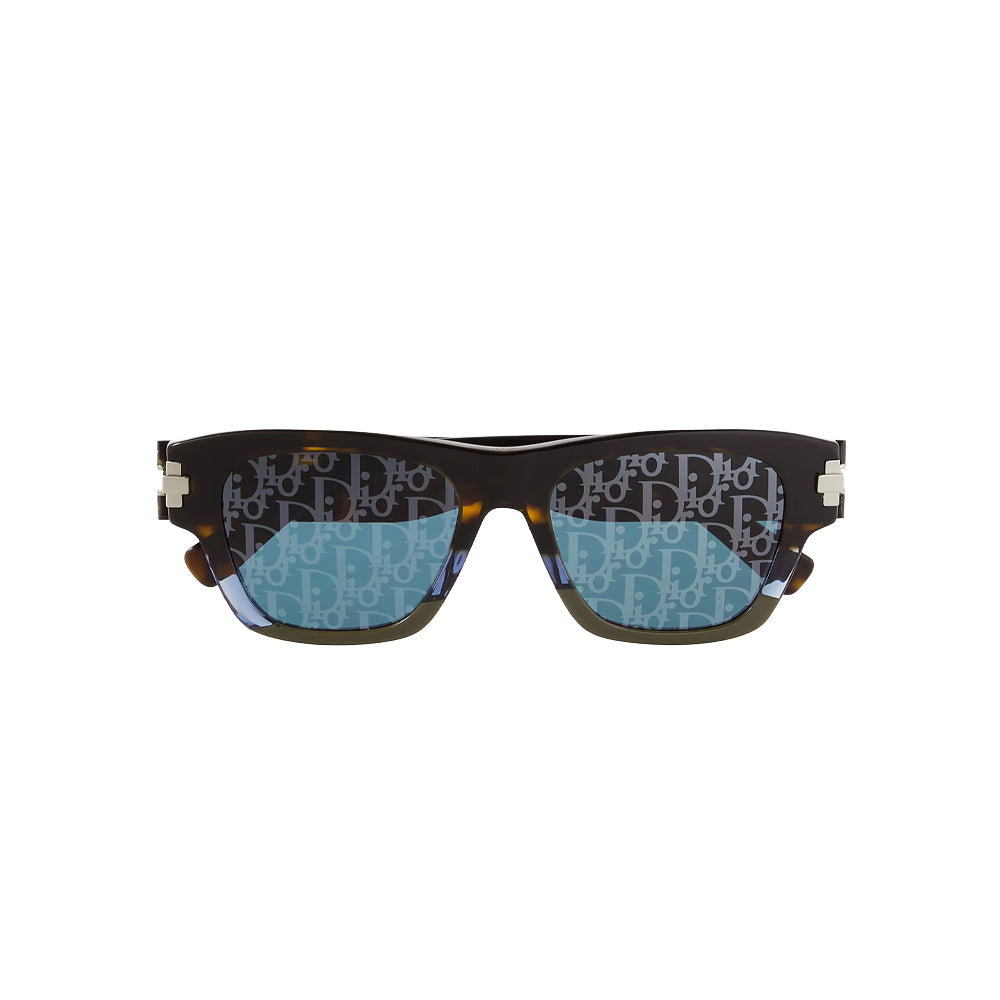 Dior DIORBLOCKSUIT XL S2U 92B8 3 sunglasses in havana, front view