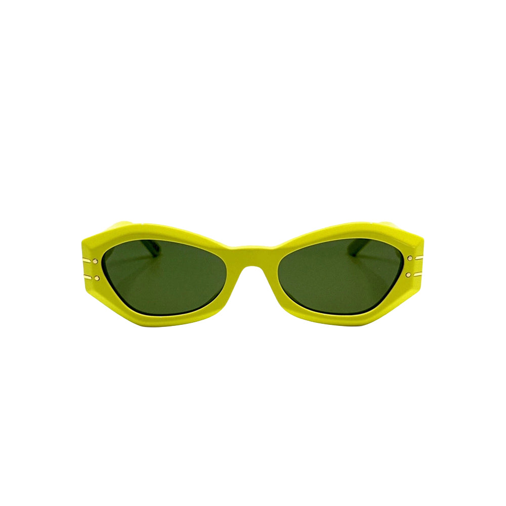 Dior DIORSIGNATURE B1U 66C0 3 sunglasses in yellow, front view