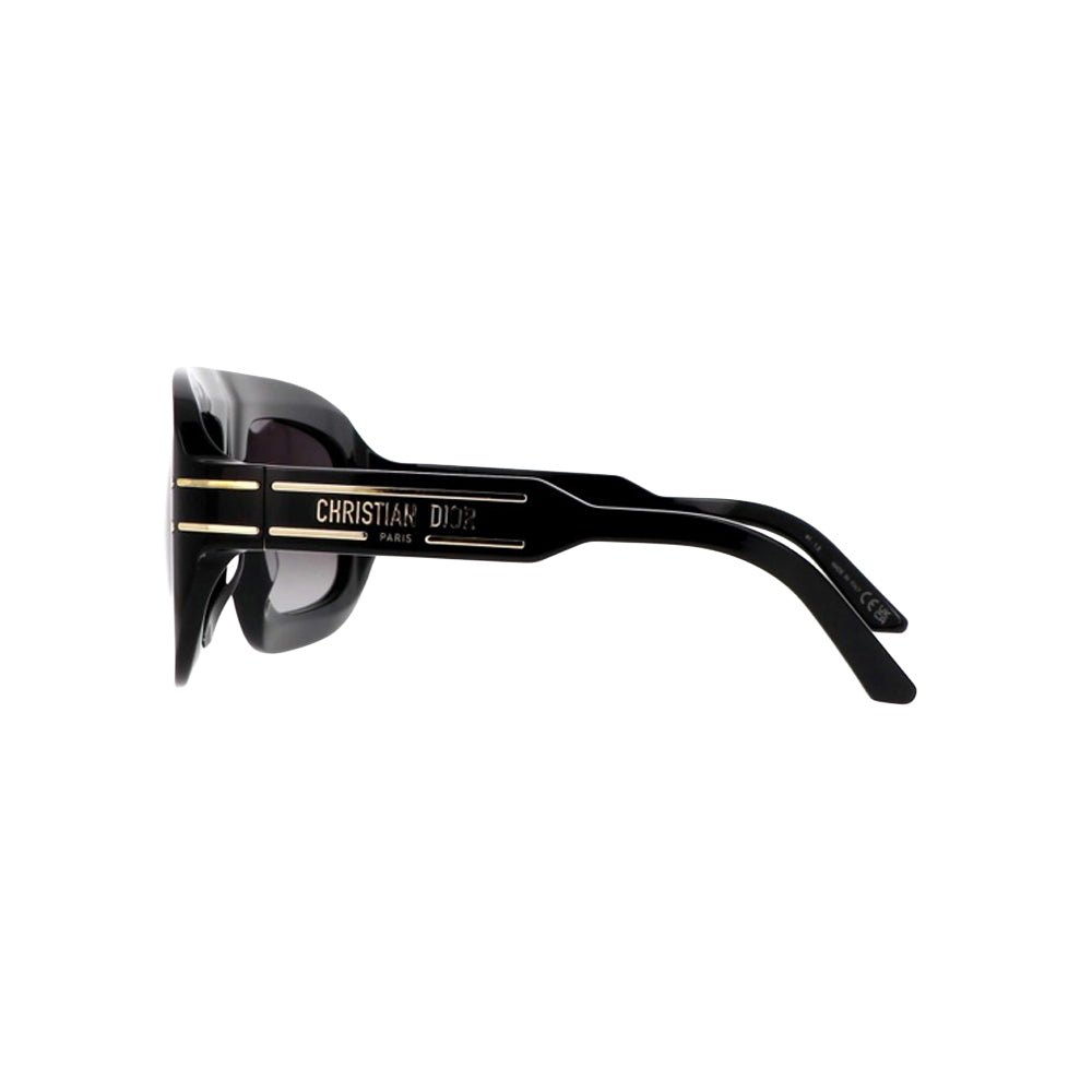 Dior DIORSIGNATURE M1U 10A1 3 sunglasses in black, side view