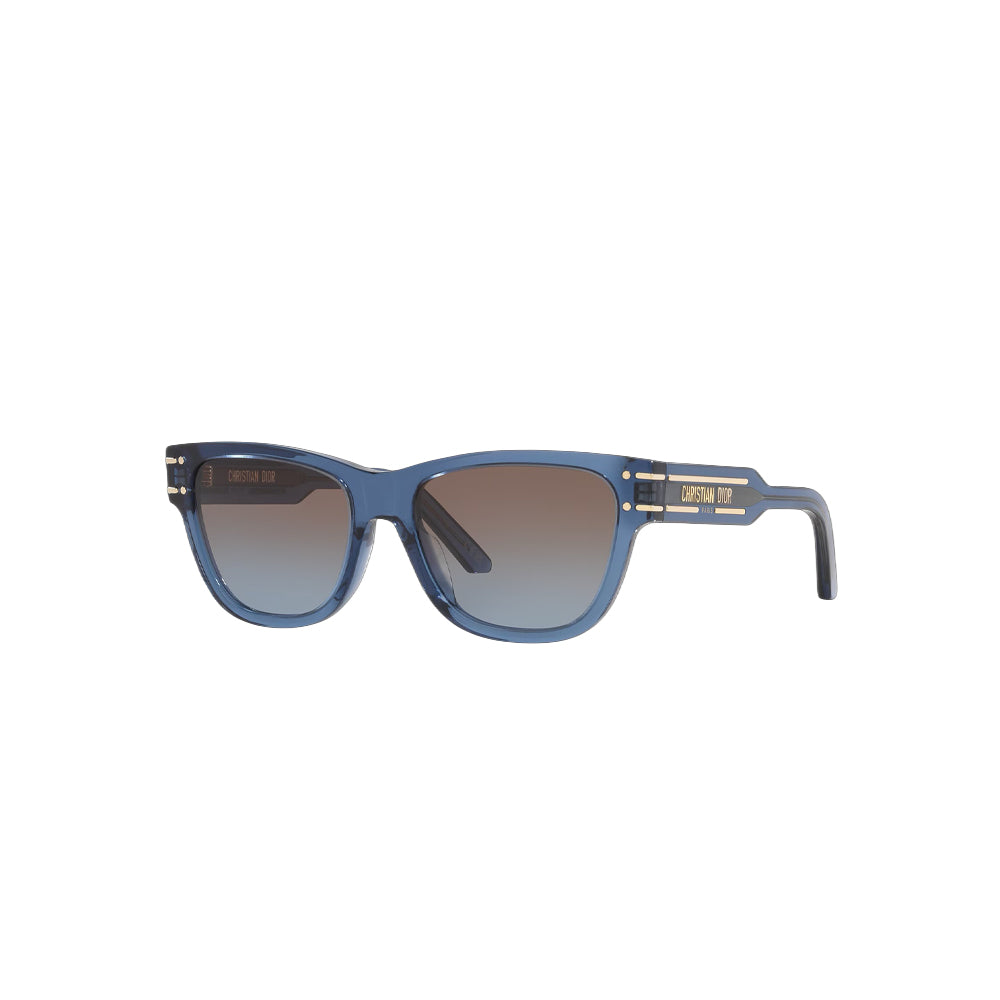 Dior DIORSIGNATURE S6U 68D0 3 sunglasses in blue, 45° view