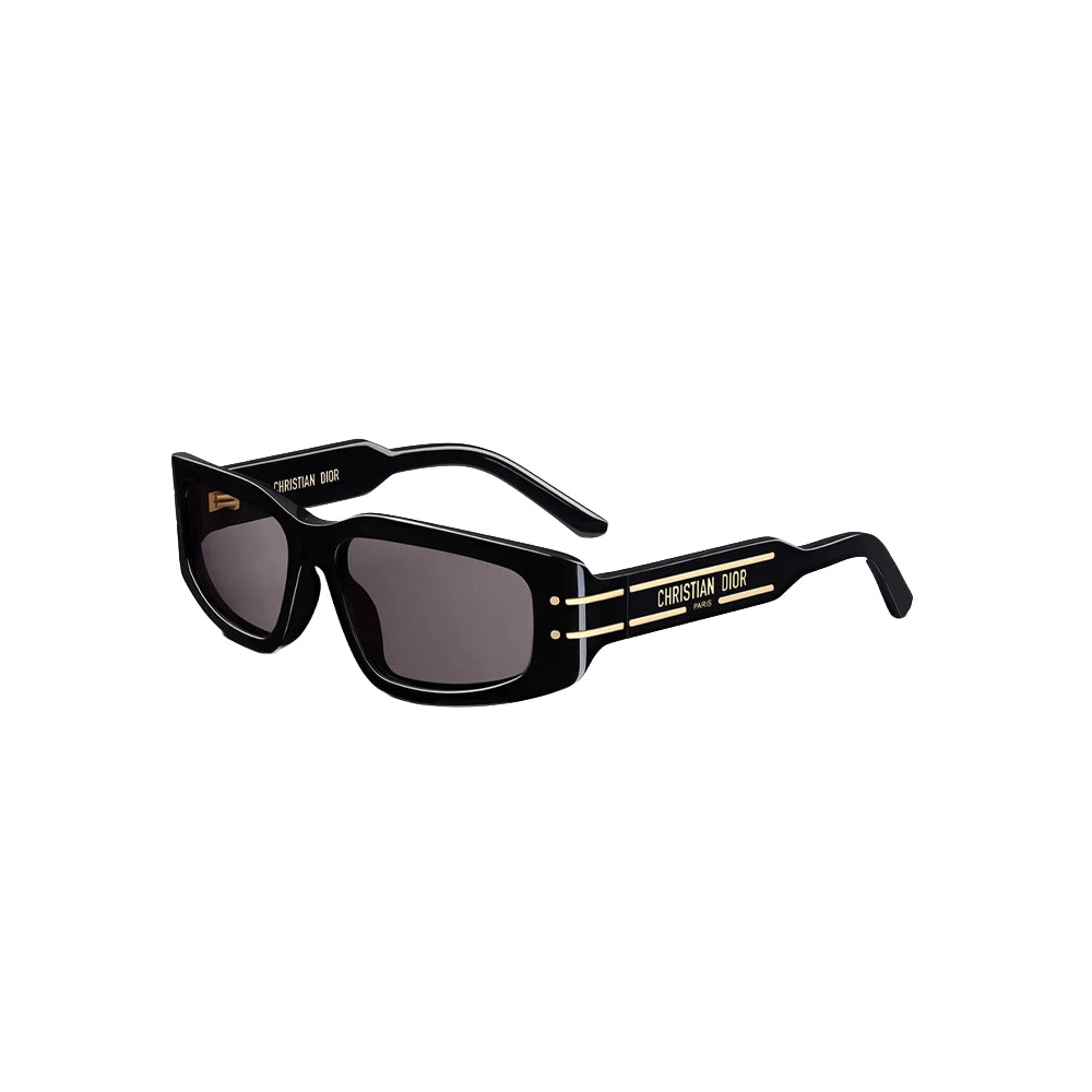 Dior DIORSIGNATURE S9U 10A0 3 sunglasses in black, 45° view