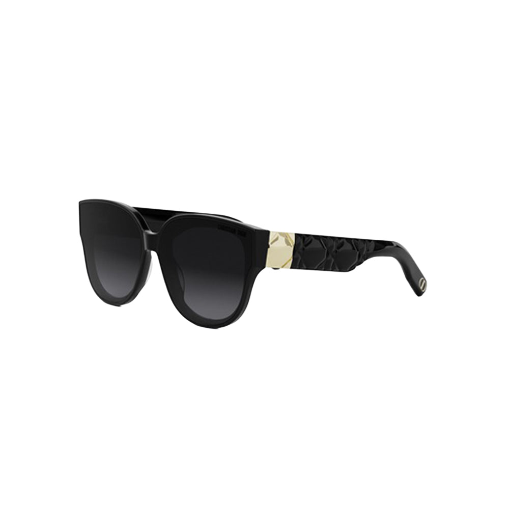 Dior LADY 95.22 R3I 10A1 3 sunglasses in black, 45° view