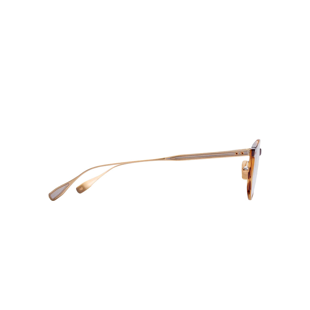 Dita ASH GOLD glasses in havana, side view