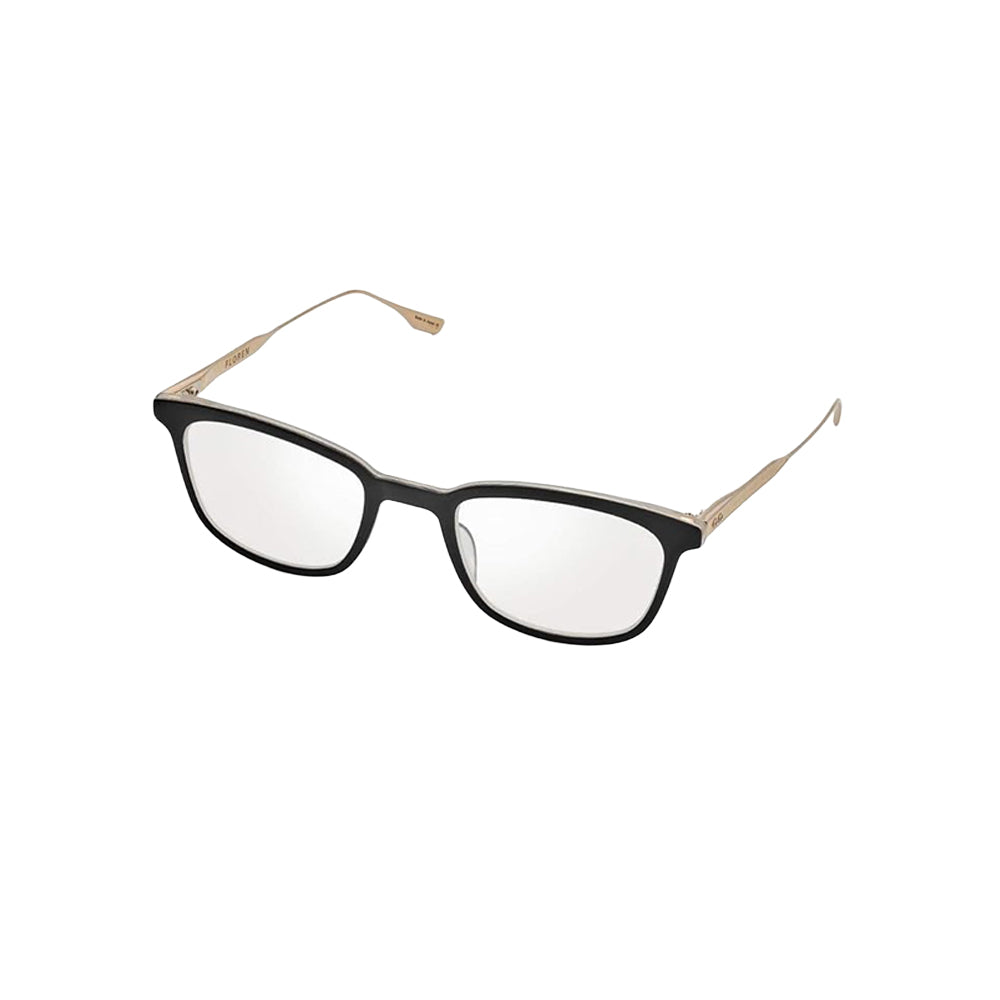 Dita FLOREN DTX114-49-01 // BLK-GLD glasses in gold, 45° view