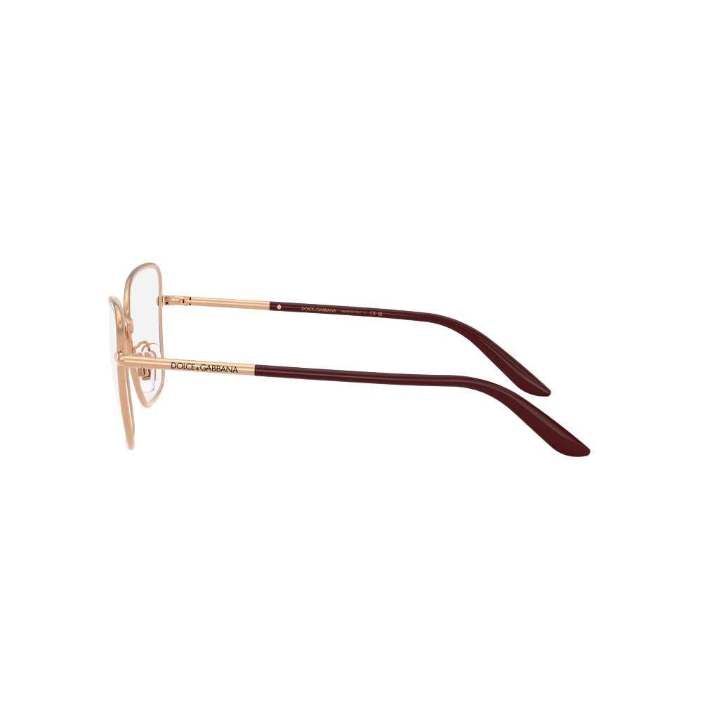Dolce & Gabbana 1359 glasses in gold, side view