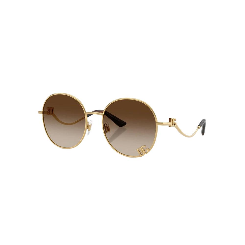 Dolce & Gabbana DG 2324 sunglasses in gold, 45° view