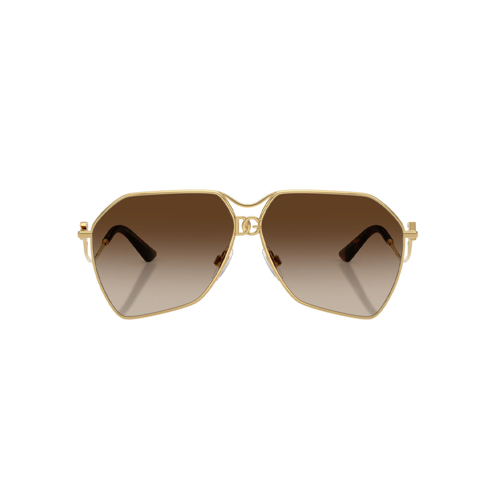 Dolce & Gabbana DG 2326 sunglasses in gold, front view