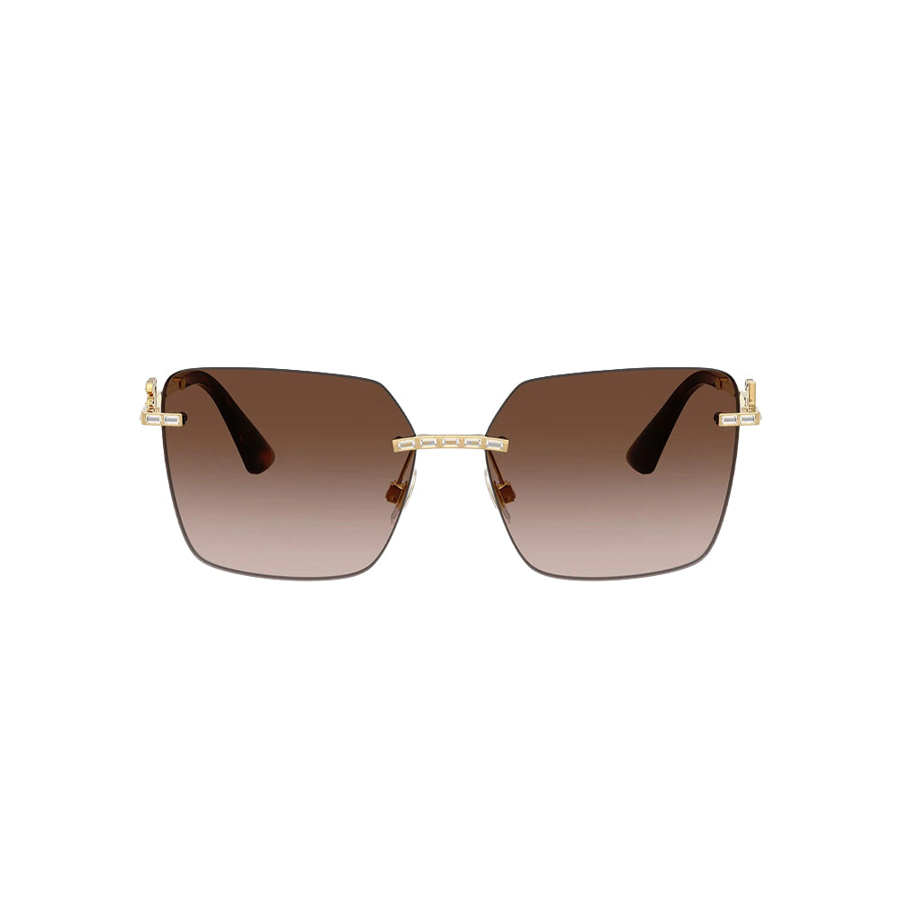Dolce & Gabbana DG 2332B sunglasses in gold, front view