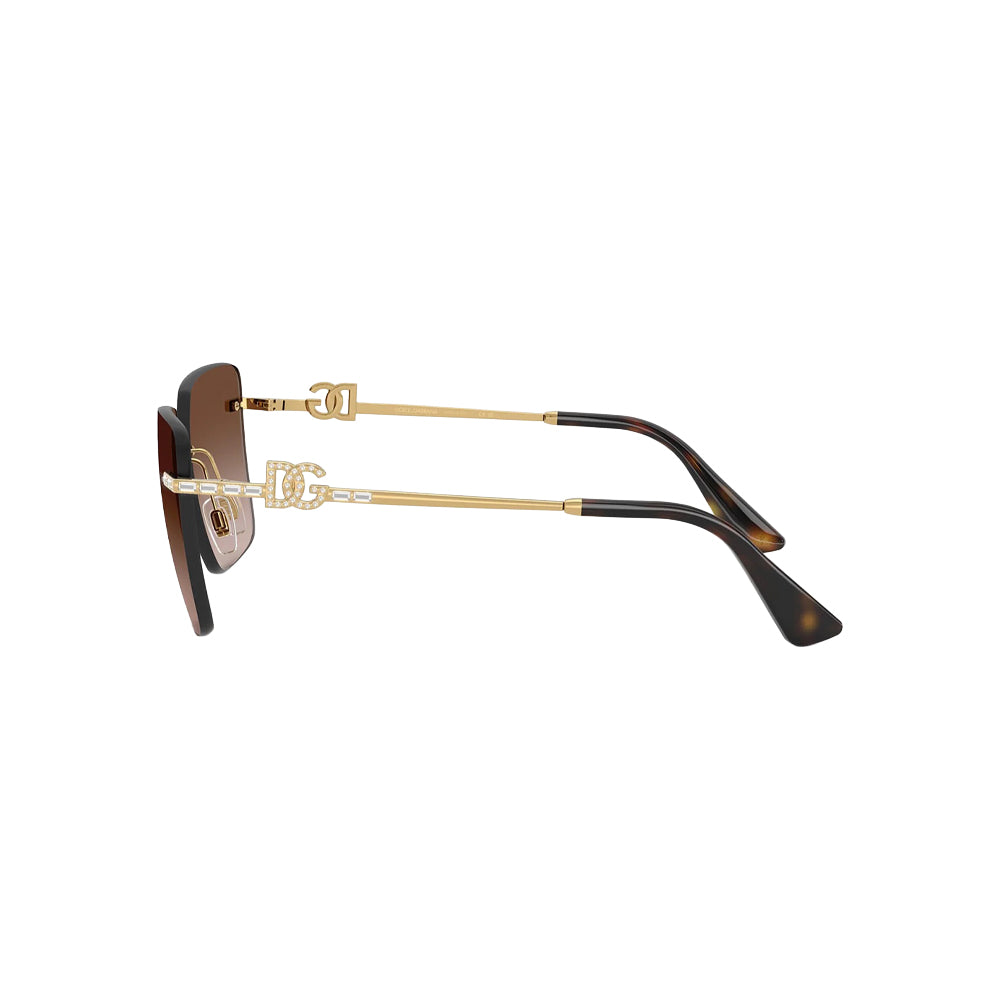 Dolce & Gabbana DG 2332B sunglasses in gold, side view