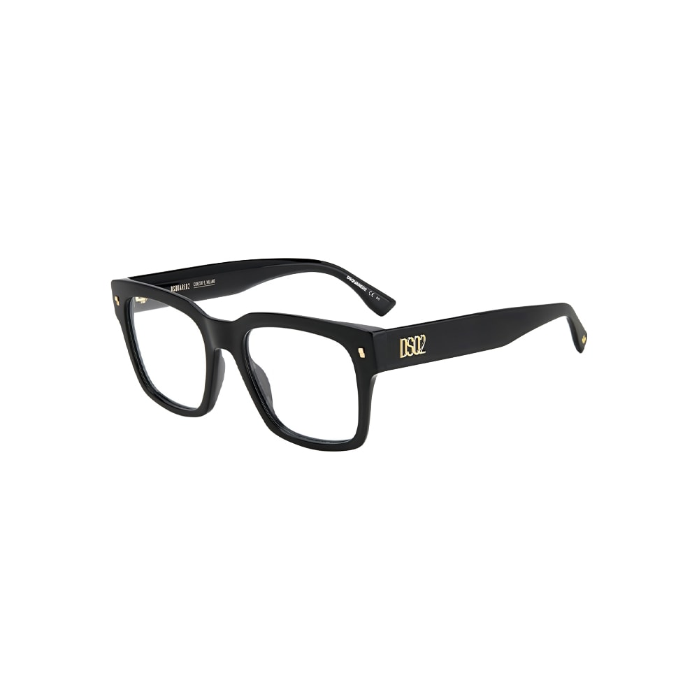 Dsquared2 D2 0066 807 glasses in black, 45° view